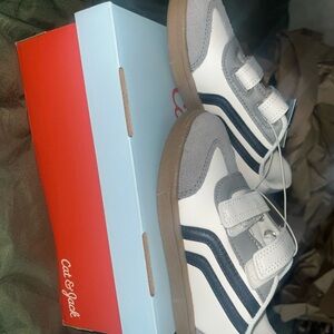 Cat & Jack White, Gray and Navy Toddler Velcro Sneakers